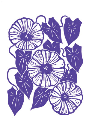 Violet Wild Morning Glory Greeting Card
